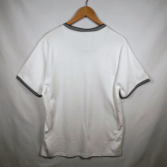 Denim & Flower Ricky Singh Men's XL White Short Sleeve T-Shirt NWT - Picture 2 of 9